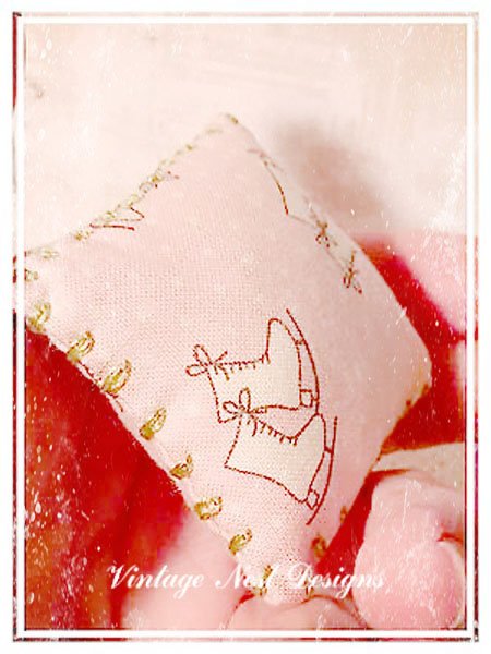 Ice Skates Pillow No.1 Dollhouse Miniature Handmade image 2