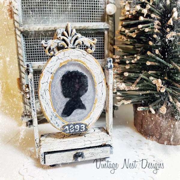 Vintage Child Silhouette No.1 Handmade Dollhouse Miniature image 0