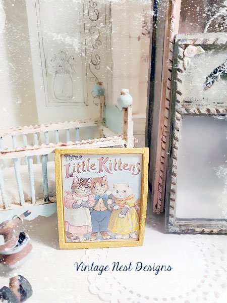 Three Little Kittens No.1:1 Dollhouse Miniature Handmade image 3