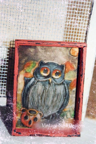 Halloween Owl No.4:1 Dollhouse Miniature Handmade image 0
