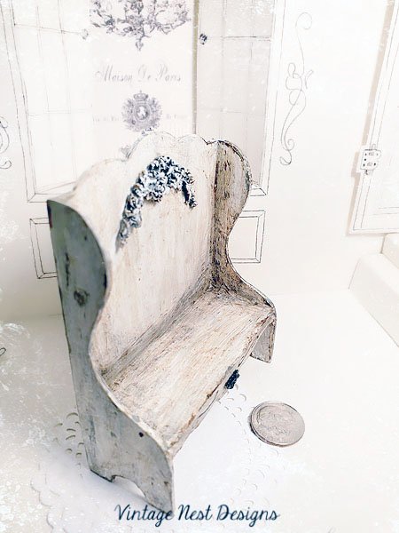 Bench No.4 Dollhouse Miniature Handmade image 1