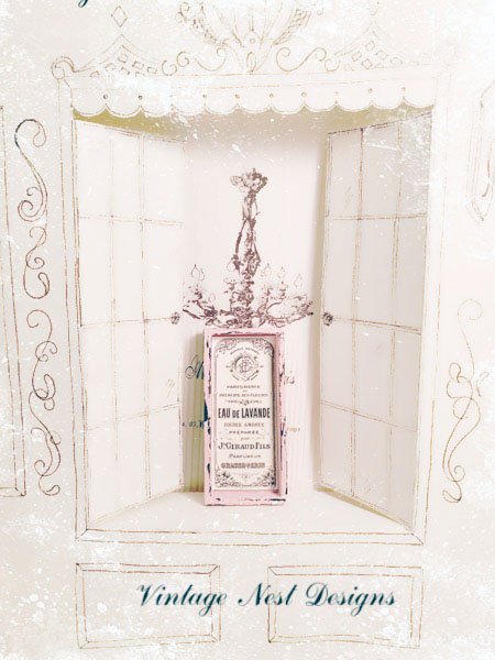 Shabby Bath Sign No.1:2 Dollhouse Miniature Handmade Wooden Framed Art image 2