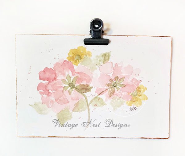 Flourishes No.17 Original Watercolor Painting image 5