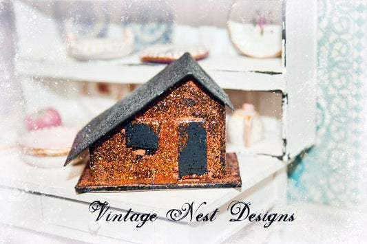 Halloween Putz House No.2 Handmade Miniature image 0