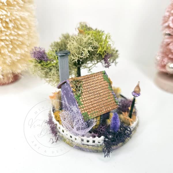 Putz Halloween House Miniature No.47 Handmade image 5