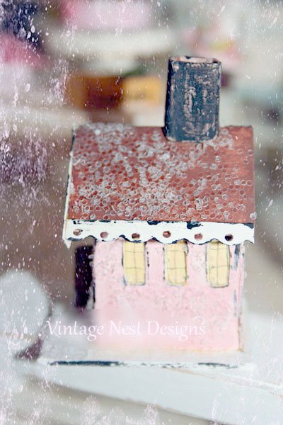 Pink Glitter House No.2 Handmade Miniature image 2