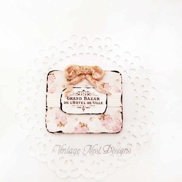French Sign No.7 Dollhouse Miniature Handmade Framed Art image 5