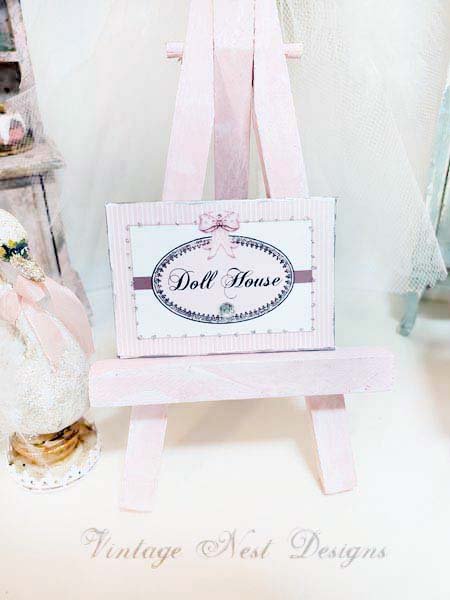 Dollhouse Sign No.1:3 Dollhouse Miniature Handmade Framed Art image 5