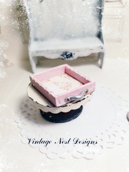 Tray No.3 Dollhouse Miniature Handmade image 0