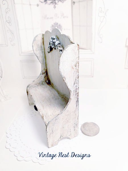 Bench No.4 Dollhouse Miniature Handmade image 2