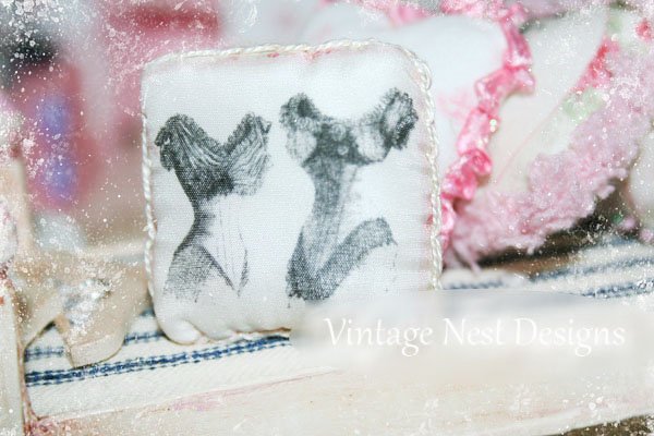 Corset Pillow No.2 Dollhouse Miniature Handmade image 0
