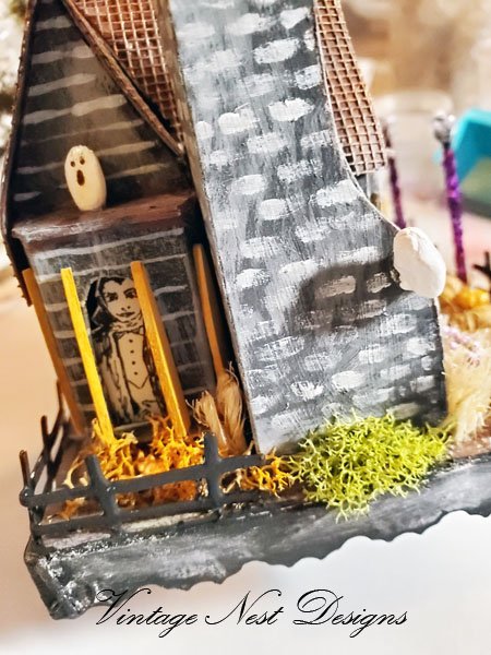 Haunted Halloween Mansion No.2 Dollhouse Miniature Handmade image 13