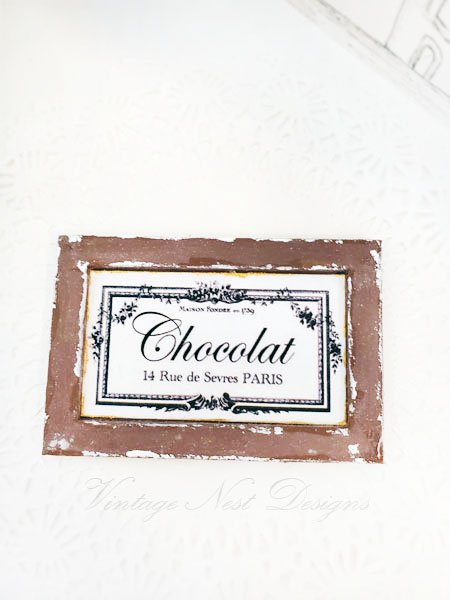 Chocolate Sign No.2:1 Dollhouse Miniature Handmade Wooden Framed Art image 5