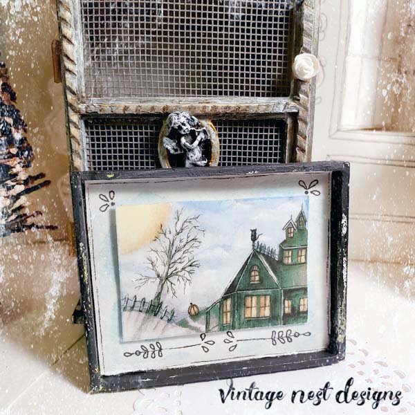 The Pumpkin & the Cat No.2:2 Dollhouse Miniature Handmade image 2