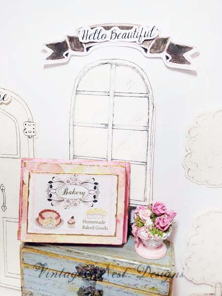 Bakery Sweets No.4:3 Dollhouse Miniature Handmade Wooden Framed Art image 6