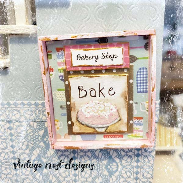 Bakery Sign No.18 Dollhouse Miniature Handmade image 3