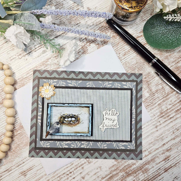 Bird Nest No.26 Greeting Blank Inside Handmade One of a Kind image 6