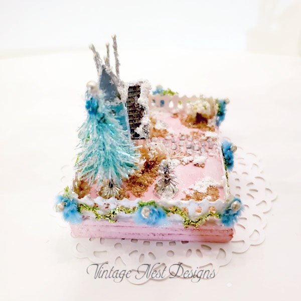 Putz Christmas House No.3:1 Handmade Miniature image 2