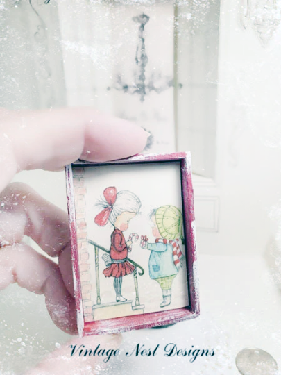 Love to You Christmas Children No.1:3 Dollhouse Miniature Handmade image 3