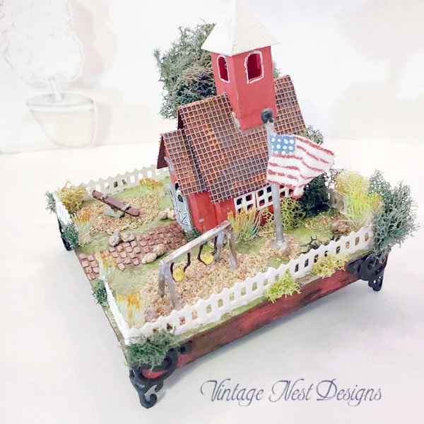 Putz School Holiday House No.1 Handmade Miniature image 6