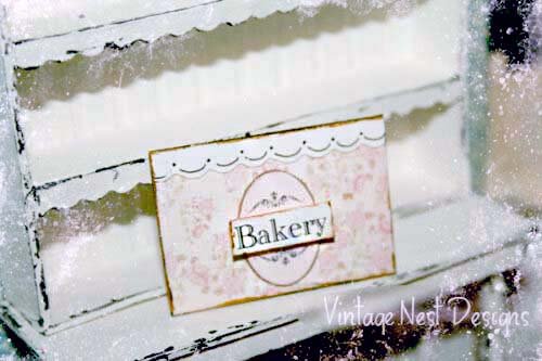 Bakery Sign No.3 Dollhouse Miniature Handmade image 1