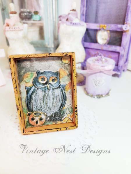 Halloween Owl No.4:3 Dollhouse Miniature Handmade image 7