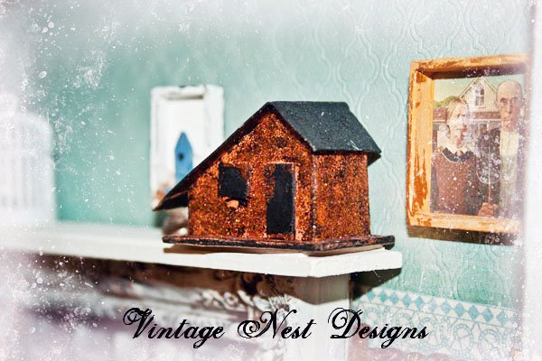 Halloween Putz House No.2 Handmade Miniature image 1