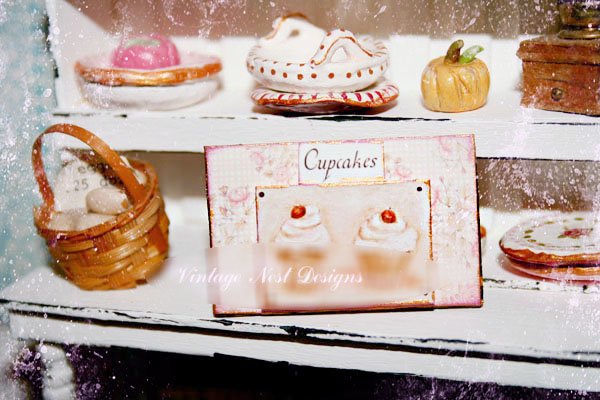 Le Treats No.1:2 Dollhouse Miniature Handmade Framed Art image 0