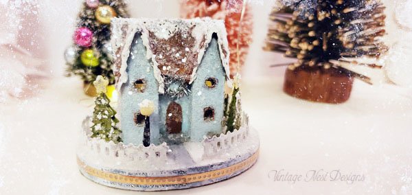 Christmas House No.2 Handmade Miniature image 1