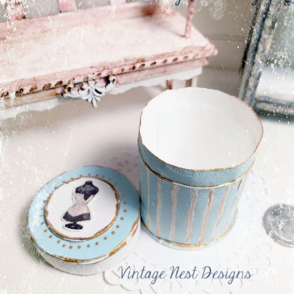 Hat Band Box No.70 Dollhouse Miniature Handmade image 3