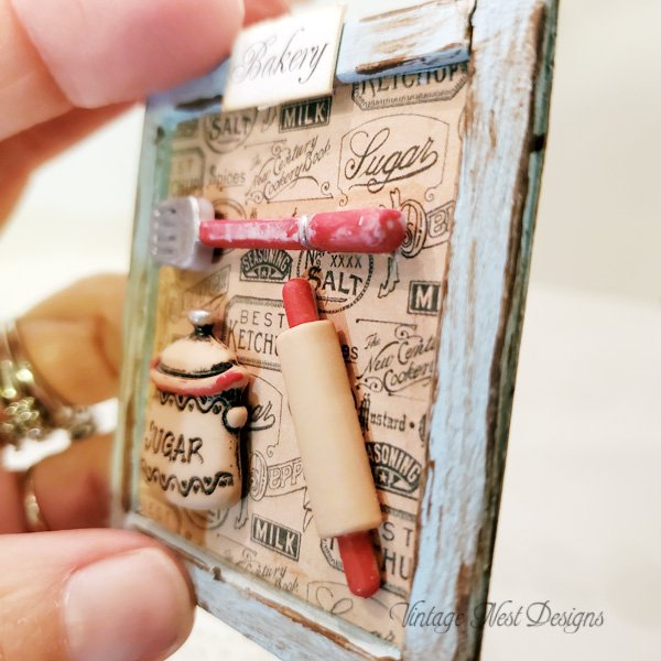 Bakery Sign No.6 Dollhouse Miniature Handmade image 1