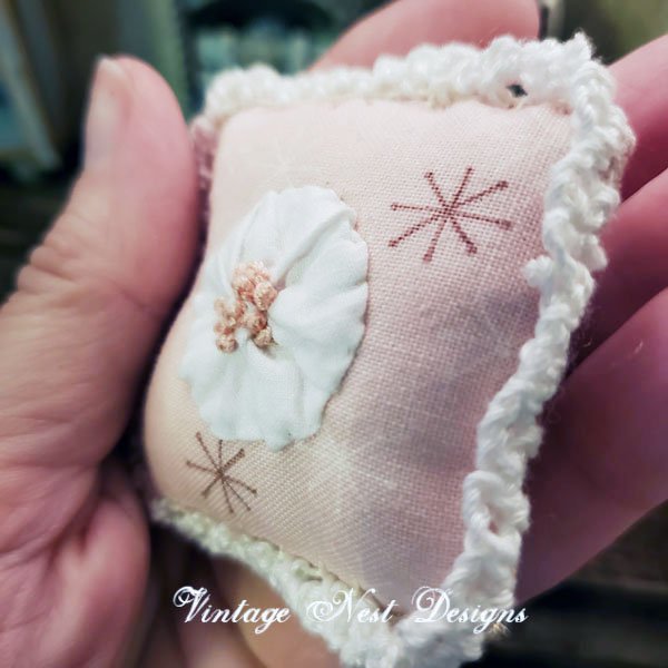 Pillow No.8 Dollhouse Miniature Handmade image 1