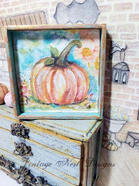 Fall Pumpkins No.1 Dollhouse Miniature Handmade image 1