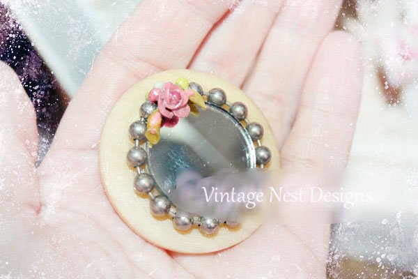 Mirror No.2 Dollhouse Miniature Handmade image 1