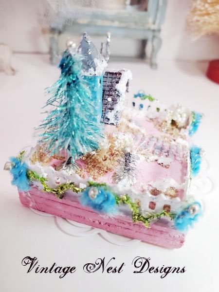 Putz Christmas House No.3:1 Handmade Miniature image 6