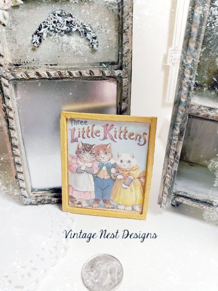 Three Little Kittens No.1:1 Dollhouse Miniature Handmade image 5