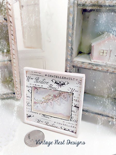 Love Birds No.1:4 Dollhouse Miniature Handmade image 1