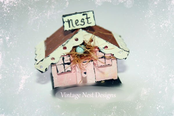 Bird Nest House No.3 Dollhouse Miniature Handmade image 4