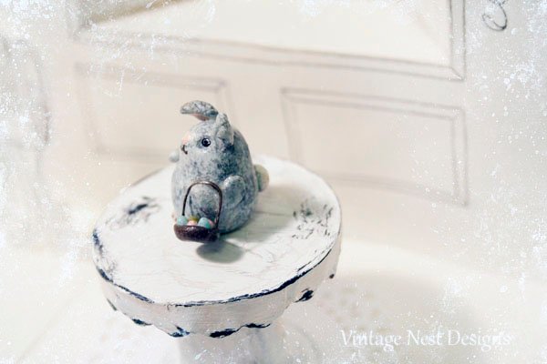 Porcelain Easter Bunny No.2 Handmade Dollhouse Miniature image 1