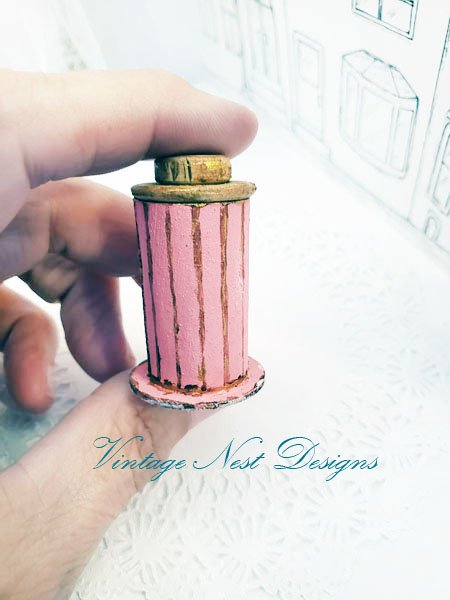 Hat Band Box No.143 Dollhouse Miniature Handmade for Dolls image 3