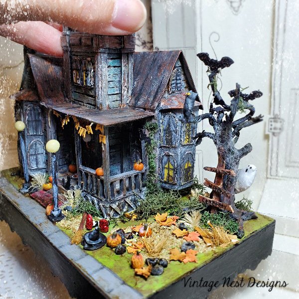 Haunted Halloween Dollhouse Mansion No.1 Handmade Miniature image 8
