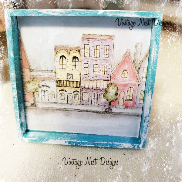 City Life Drawing No.1:1 Dollhouse Miniature Handmade Framed Art image 6