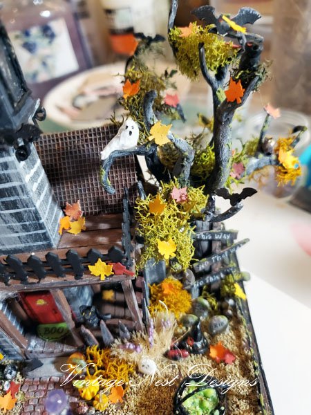 Haunted Halloween Mansion No.2 Dollhouse Miniature Handmade image 14