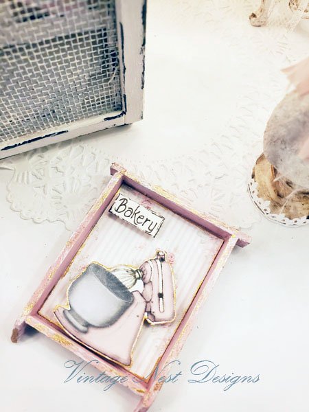 Bakery Pink Mixer Shelf No.3 Dollhouse Miniature Handmade image 4