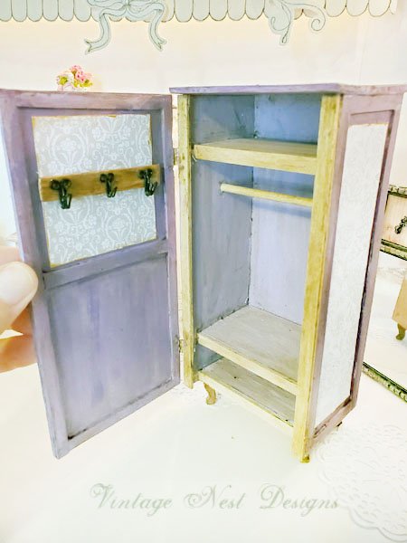 Amoire Wardrobe No.2 Dollhouse Miniature Handmade image 2