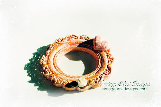 Frame No.4 Dollhouse Miniature Porcelain Handmade image 0