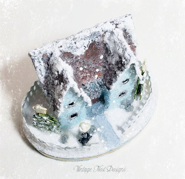 Christmas House No.2 Handmade Miniature image 3