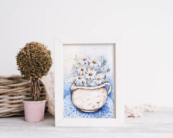 Daisies No.1 Original Watercolor Painting image 1
