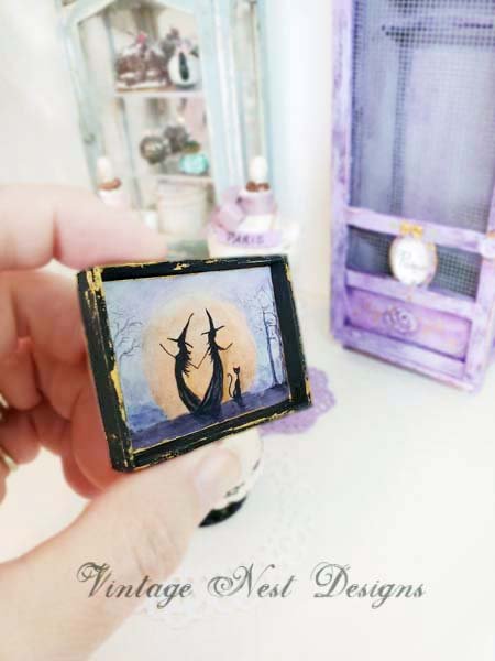 Dancing Witches No.1:2 Dollhouse Miniature Handmade image 5