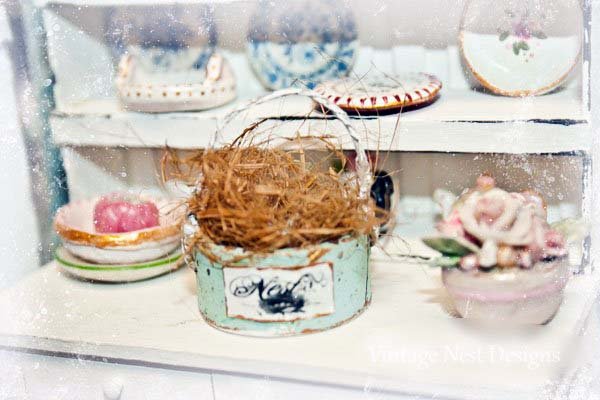 Bird Nest Box No.13 Dollhouse Miniature Handmade image 0